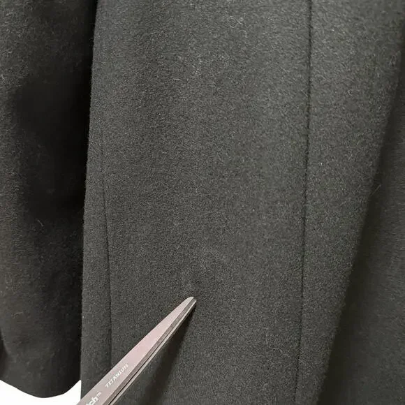 J Crew‎ Womens Toggle Wool Blend Long Coat Size 14 Black Heavyweight Winter Coat - Picture 14 of 14